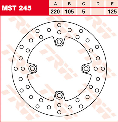 TRW Lucas MST245 féktárcka merev 1. ábra TRW Lucas MST245 féktárcka merev 1. ábra