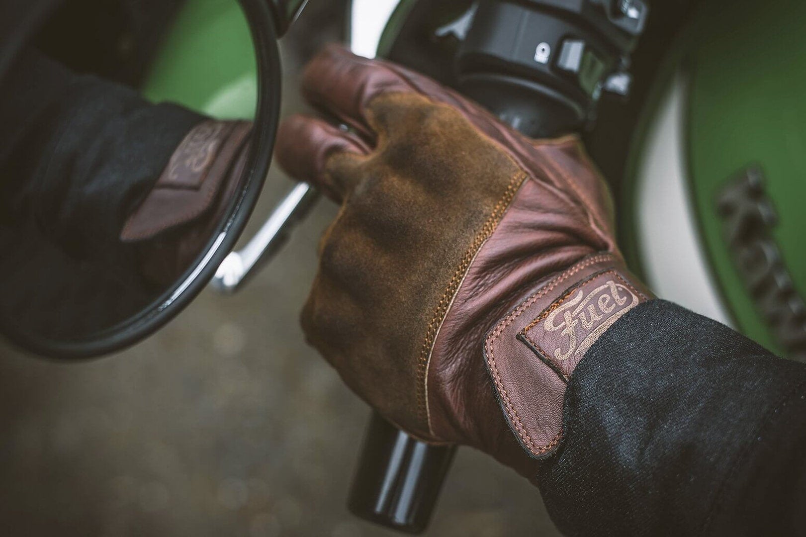 Fuel Rodeo Guantes de motocicleta marrón M Figura 9