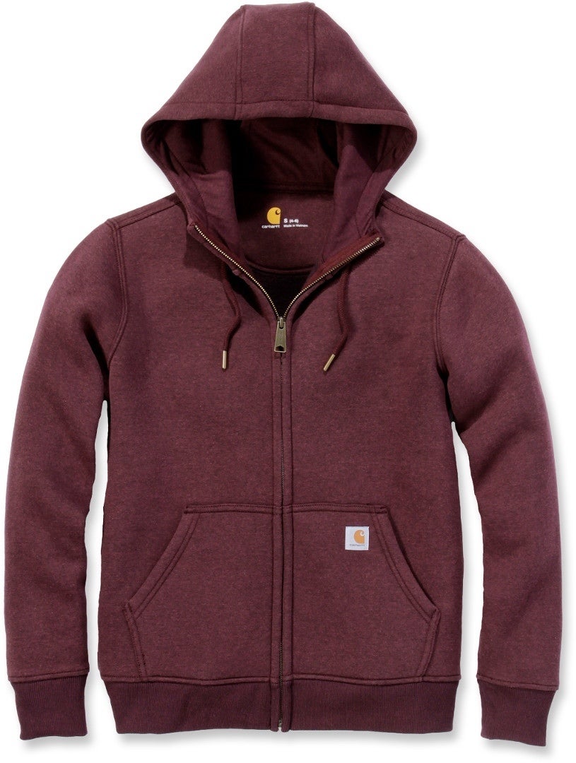 Carhartt Clarksburg Full Zip Senhoras com capuz vermelho borgonha M Figura 1