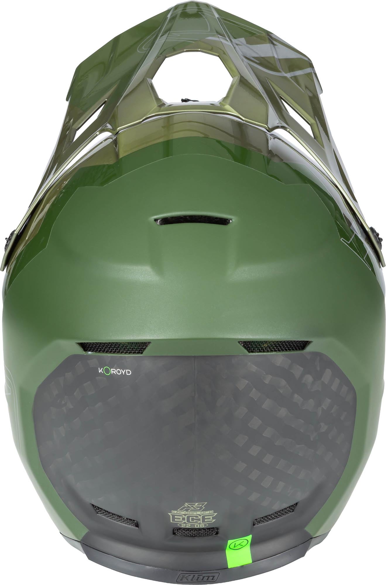 Klim F3 Carbon Pro Casque de motocross Vert foncé/vert clair 2XL Figure 4