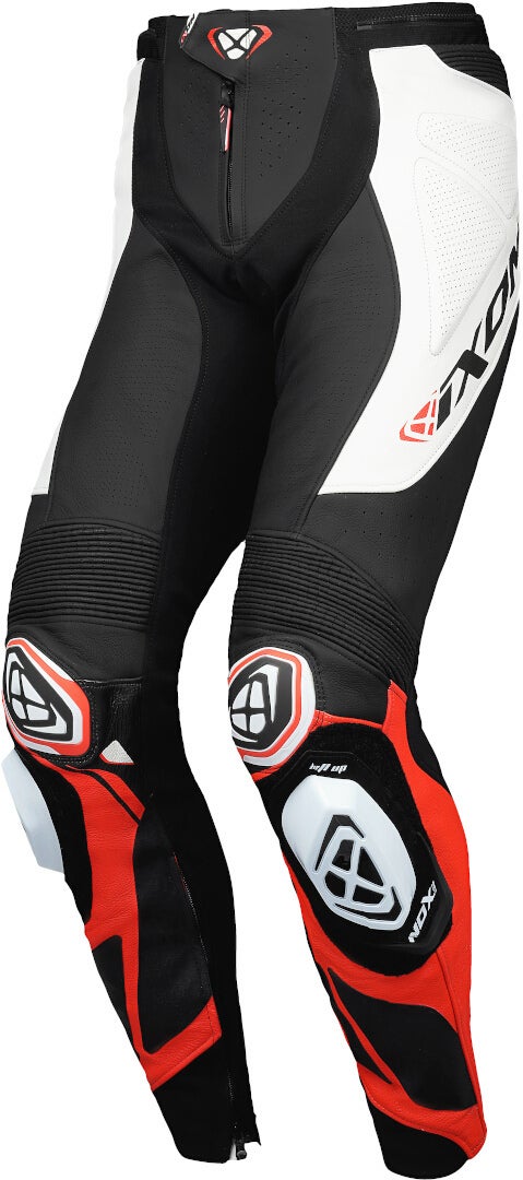 Ixon Vortex 3 Motorcycle Leather Pants black/white/red XL Figure 1