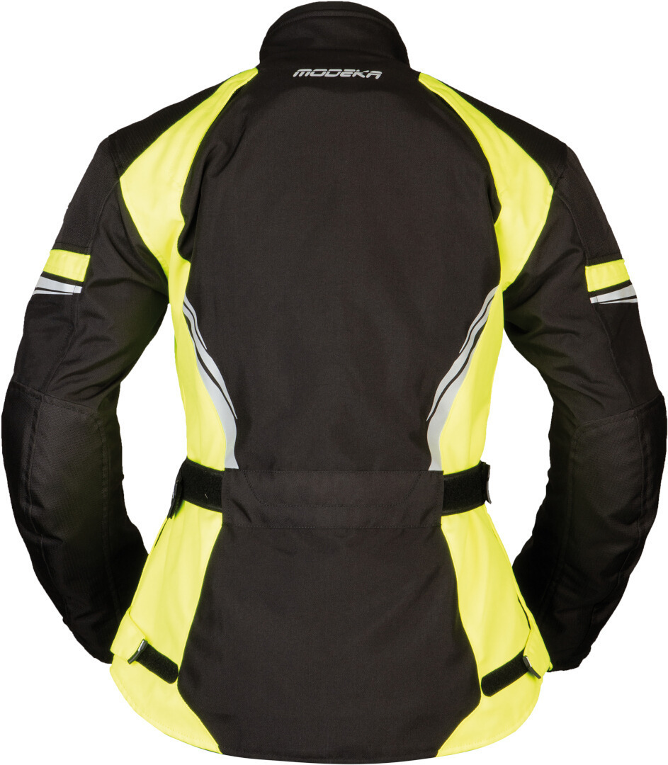 Modeka Violetta Dame motorcykel tekstiljakke sort/neon 46 Figur 2