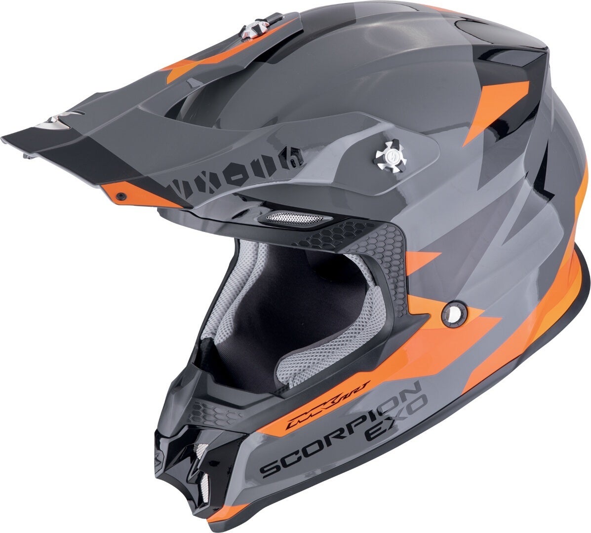 Scorpion VX-16 Evo Air Rod Motocross Helm grau/orange XXL (63/64) Abbildung 1