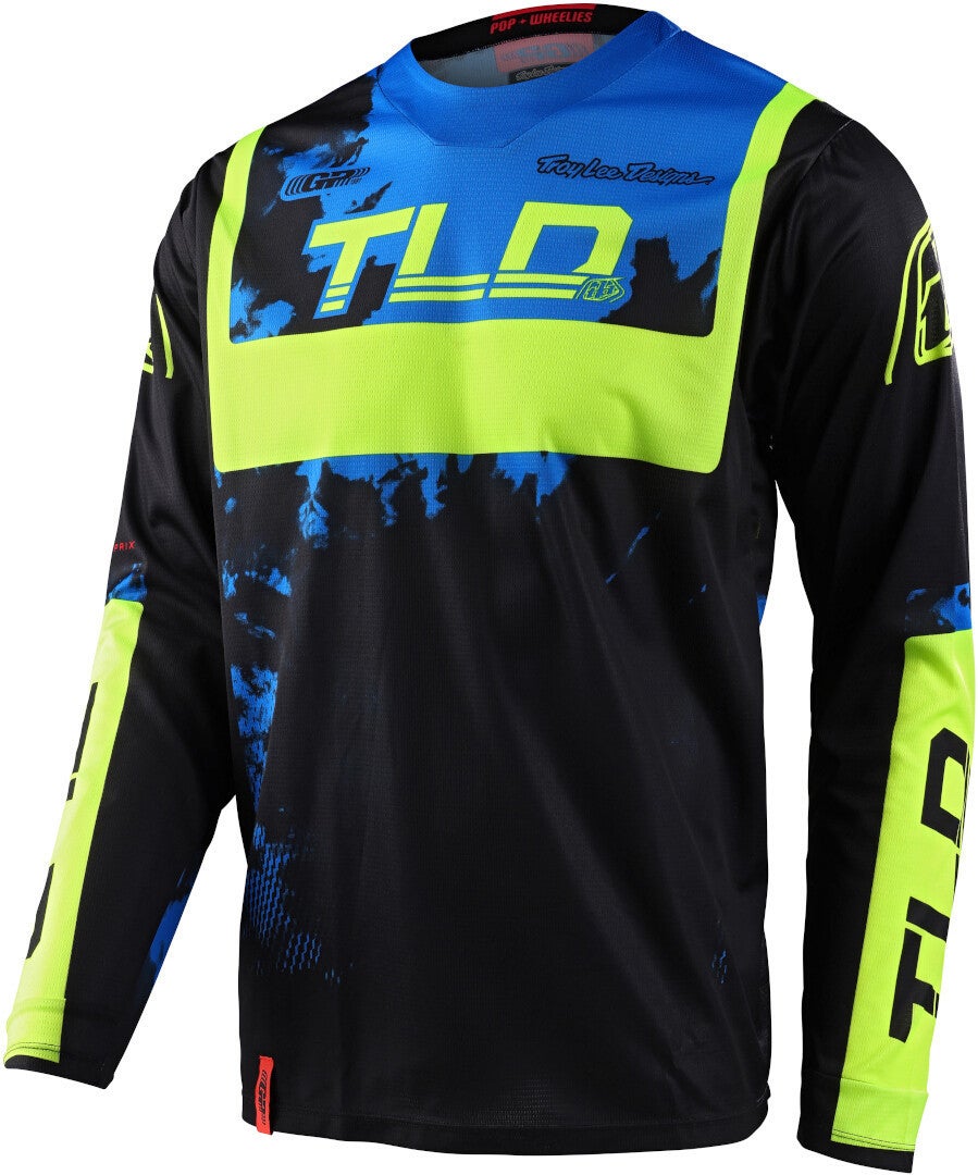 Troy Lee Designs GP Astro 2022 Motocross trøje sort/gul M Figur 1