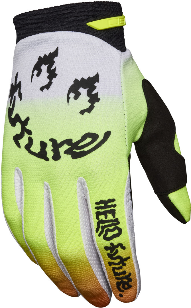 FOX 180 Hello Future Special Edition Motocross handsker hvid/gul L Figur 1