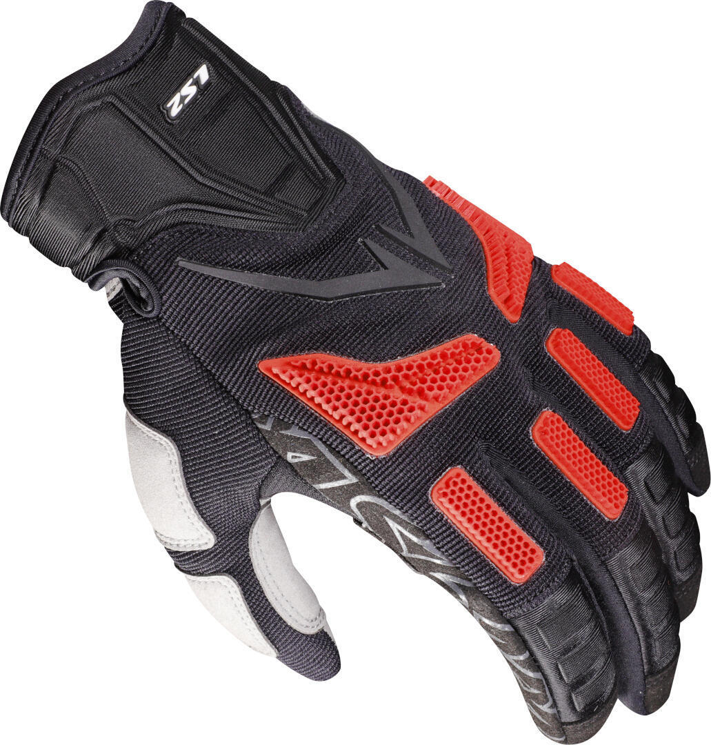 LS2 Ravin Motorrad Handschuhe schwarz/grau/rot 2XL Abbildung 1
