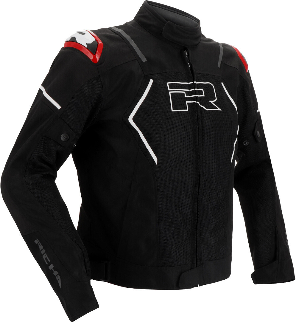 Richa Vendetta Mesh Motorcycle Textile Jacket black/white/red XL Figure 1