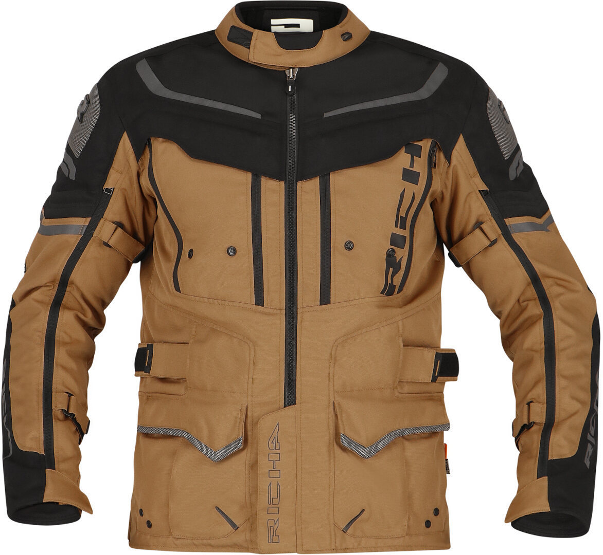 Richa Infinity 2 Adventure waterproof Motorcycle Textile Jacket brown/black S Figure 2