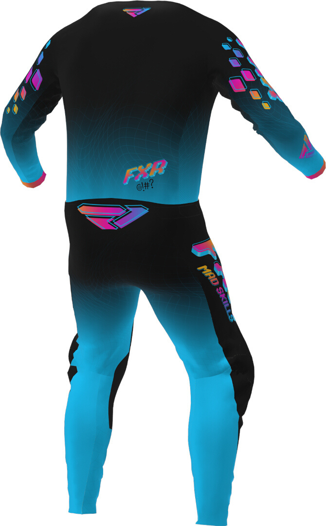 FXR Podium 2023 Motocrosströja för ungdomar Blå/rosa S Figur 4