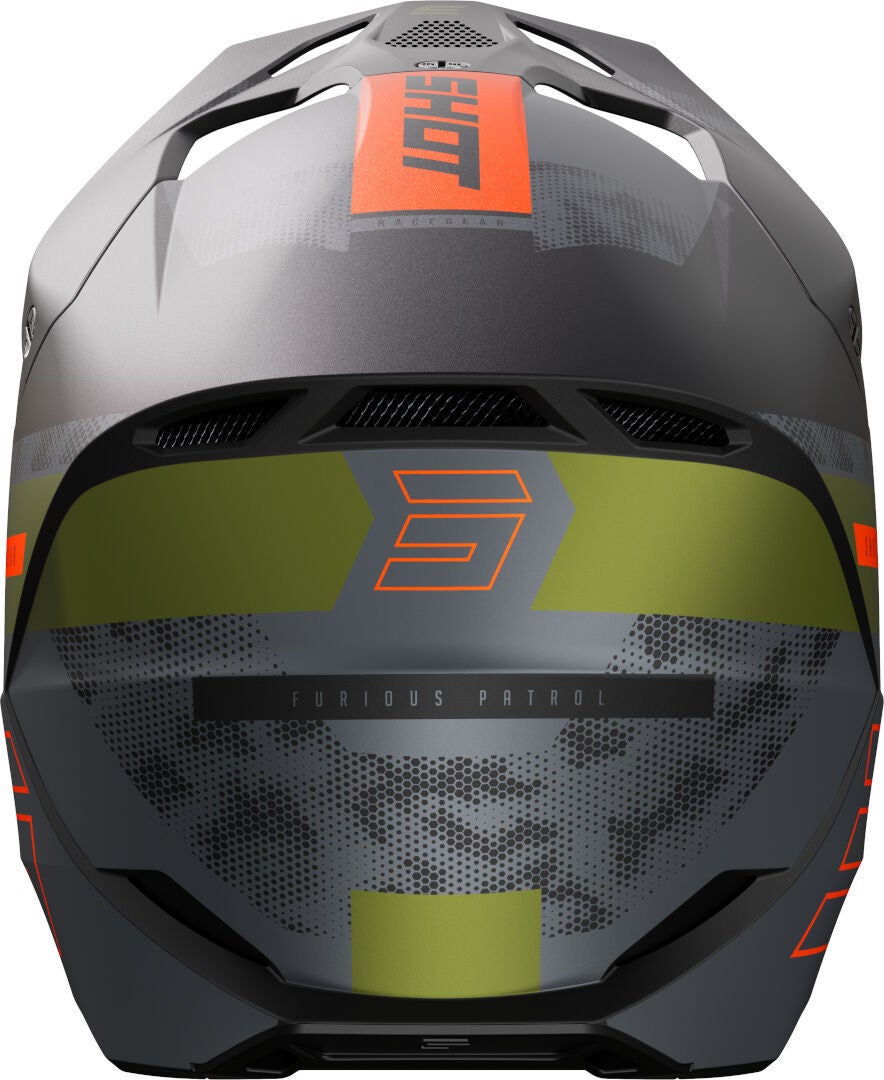 Shot Furious Patrol Motocross hjelm grøn/sort/orange L (59/60) Figur 2