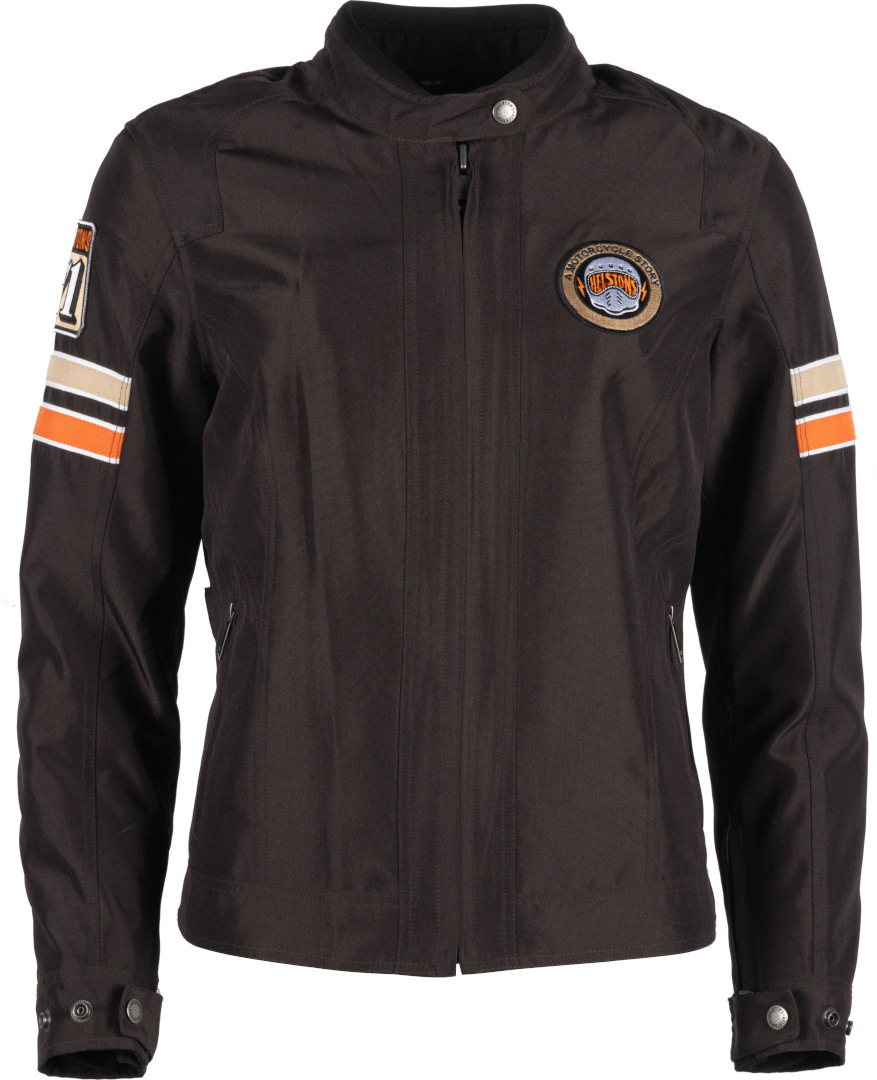 Helstons Grid Dames Motorfiets Textiel Jas Donkerbruin S Figuur 1