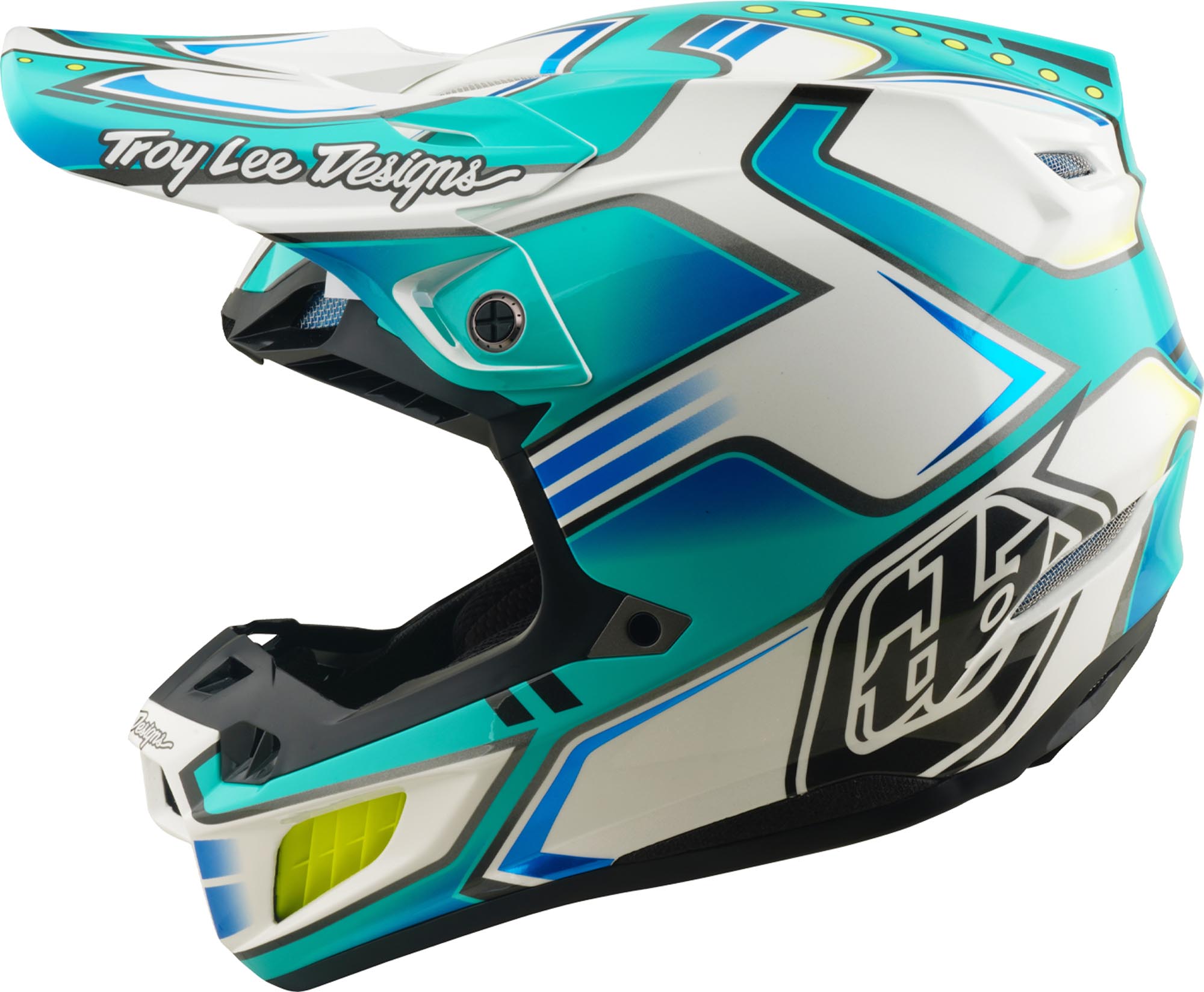 Side view of Troy Lee Designs SE5 Composite MIPS Crest Motocross Helmet