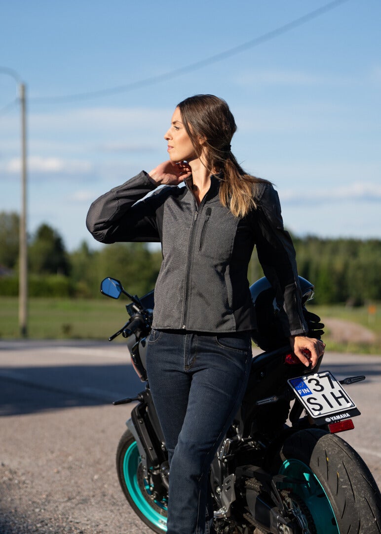 Halvarssons Arvika Dame motorcykel tekstiljakke grå/sort 44 Figur 5
