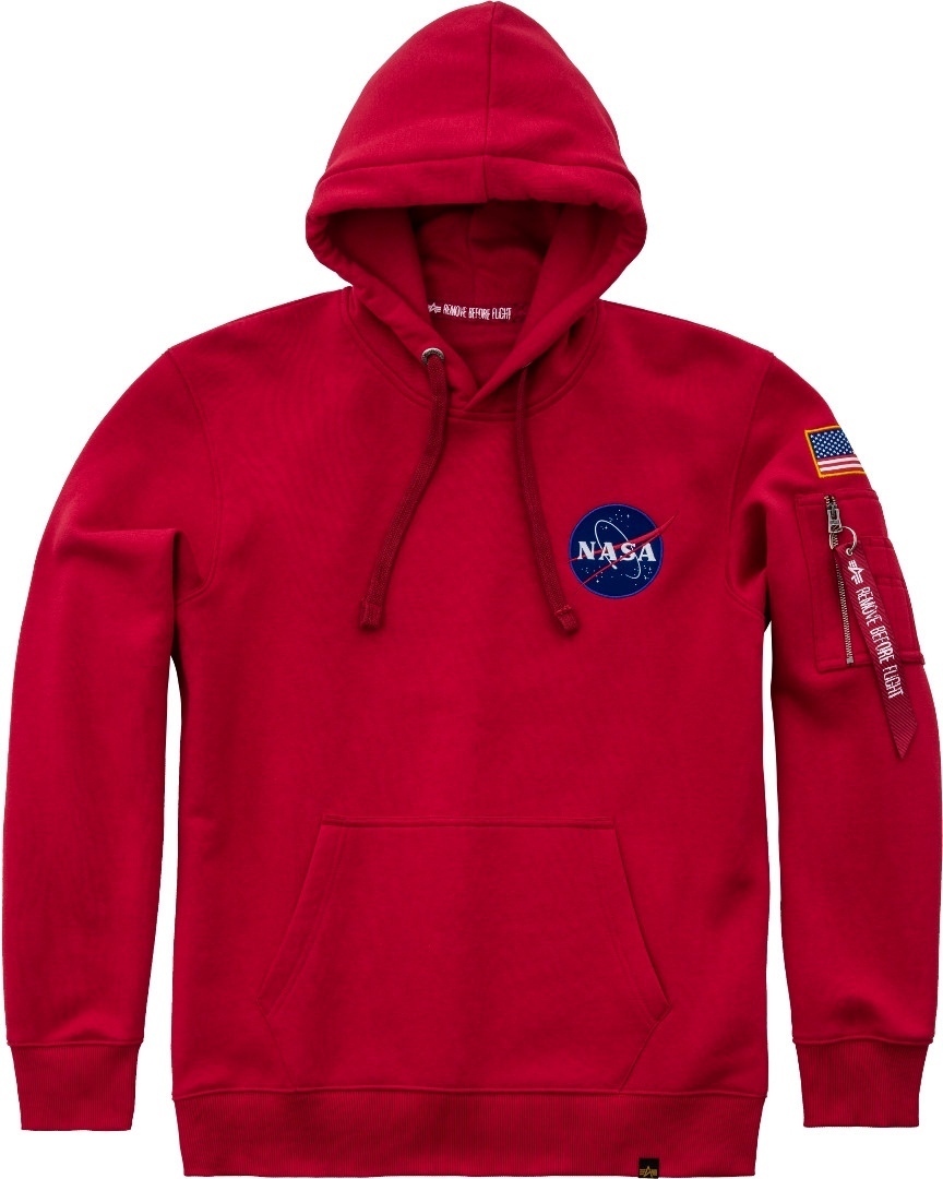 Alpha Industries Space Shuttle Hoodie Rood L Figuur 1