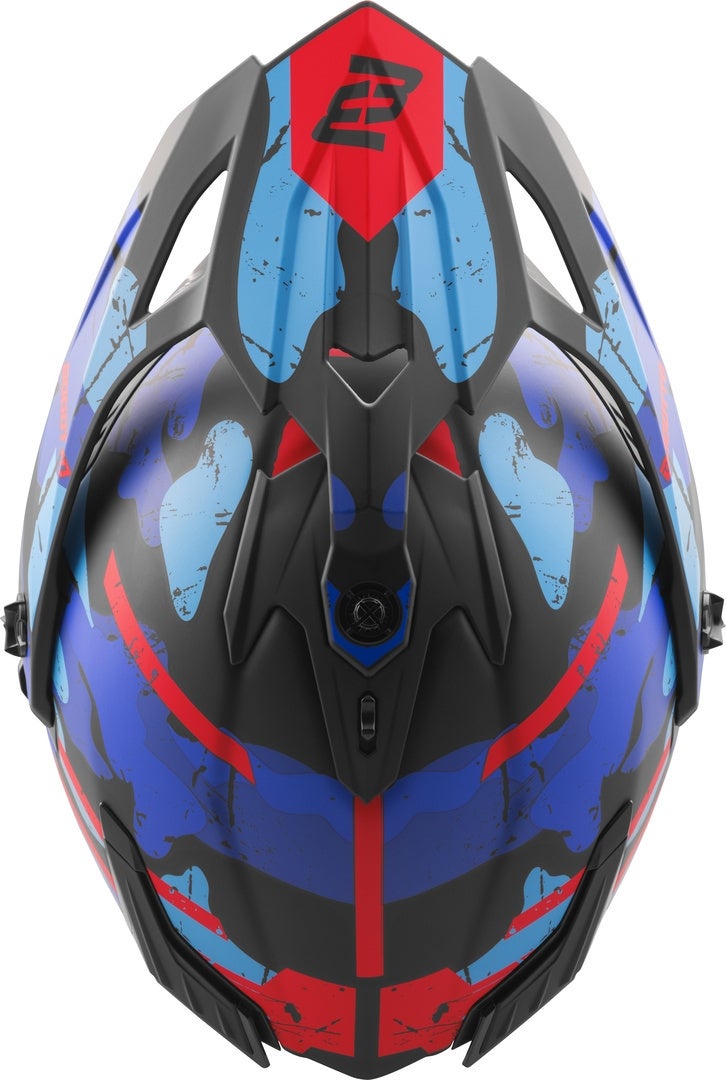 Bogotto FG-601 Sniper Enduro hjelm i glasfiber sort mat/rød/blå L Figur 10