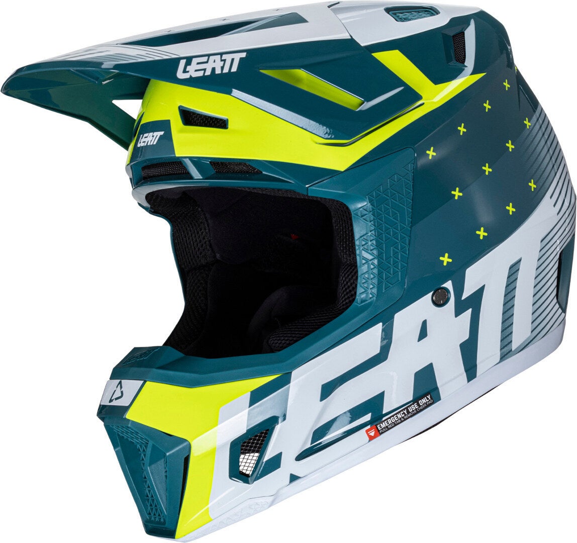 Leatt 7.5 V24 Stripes Motocross Helmet with Goggles green/white XXL (63/64) Figure 8