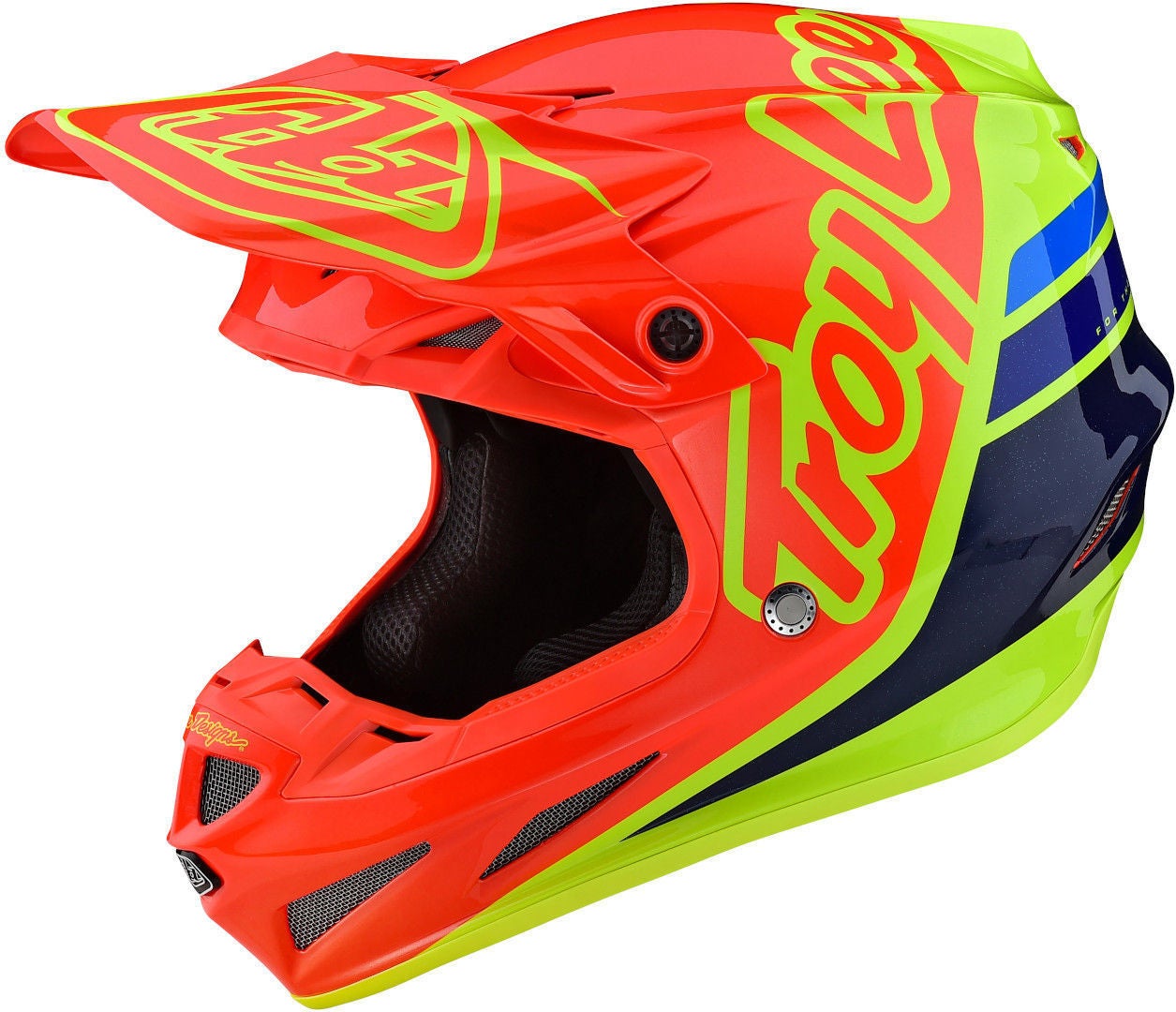 Troy Lee Designs SE4 Silhouette MIPS Motocross Helm orange/gelb M Abbildung 1