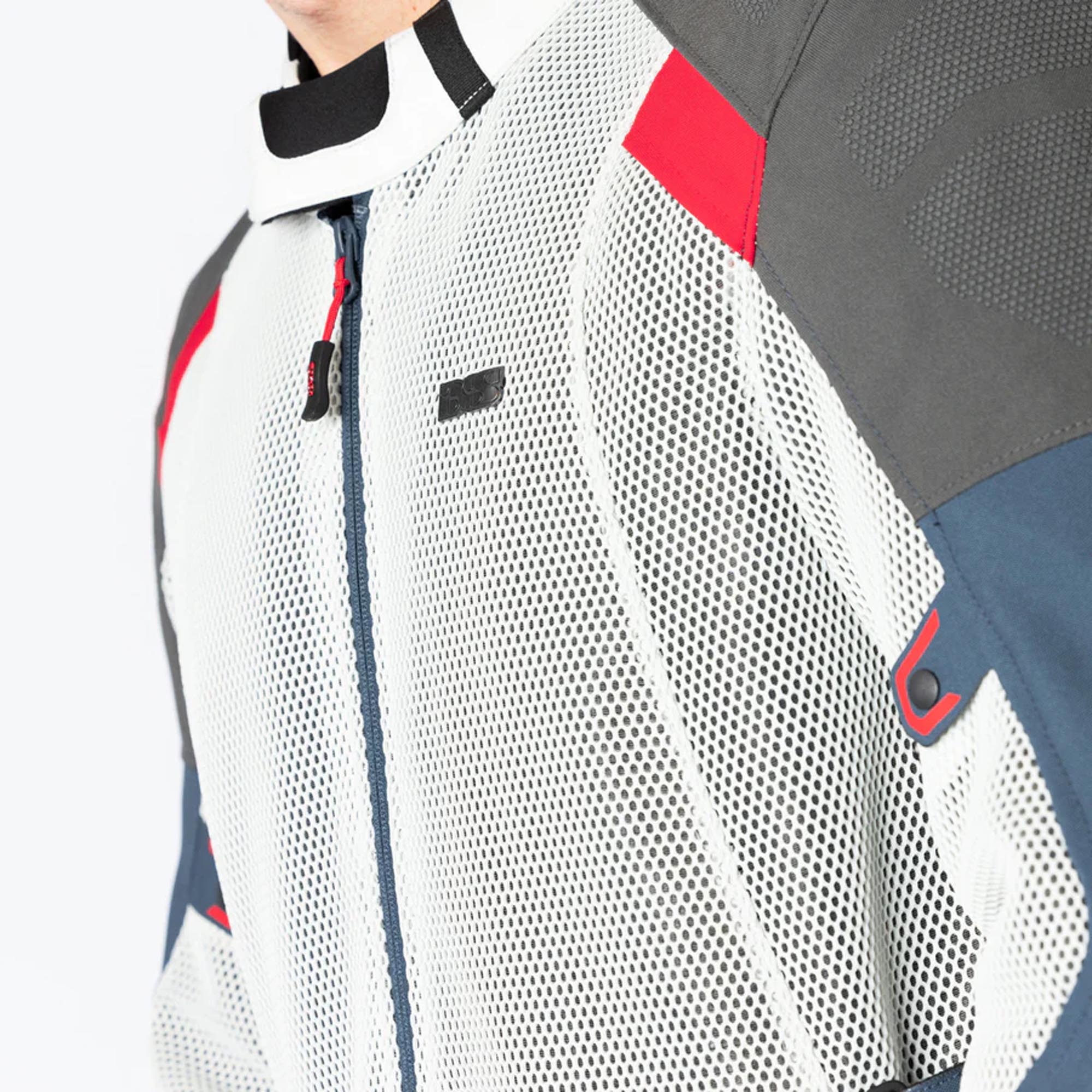 IXS Tourster-Big Air 1.0 Mesh Motorcycle Textile Jacket grey/blue/red/sand M Figure 10