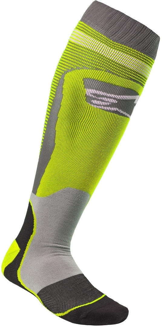 Alpinestars MX Plus-1 Motocross Strumpor gul/grå M Figur 1