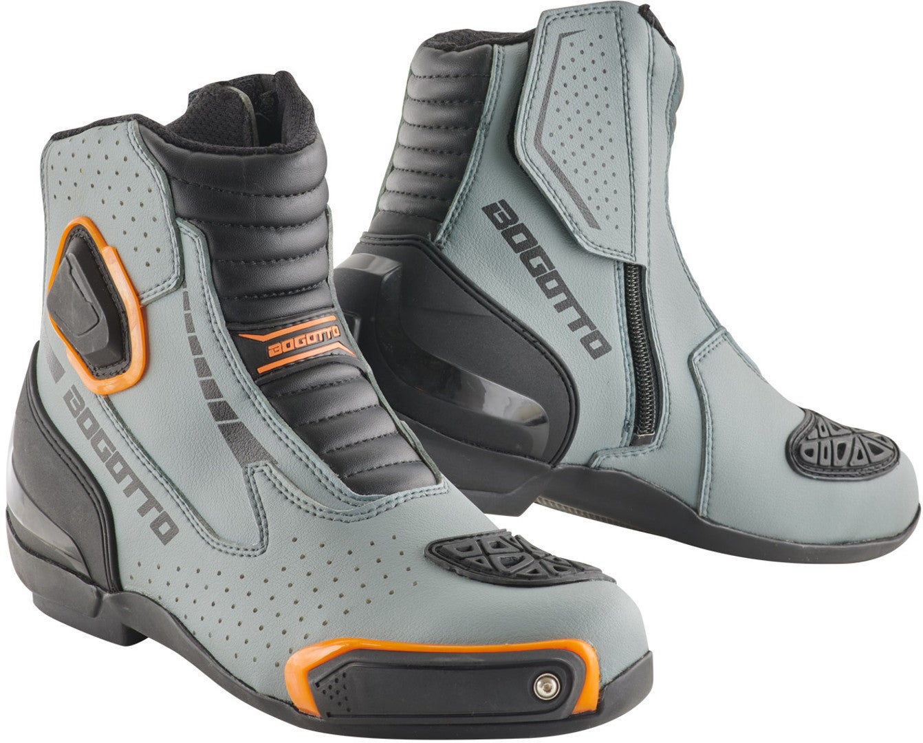 Bogotto Cartagena bottes de moto perforées Gris/Noir/Orange 46 Figure 1