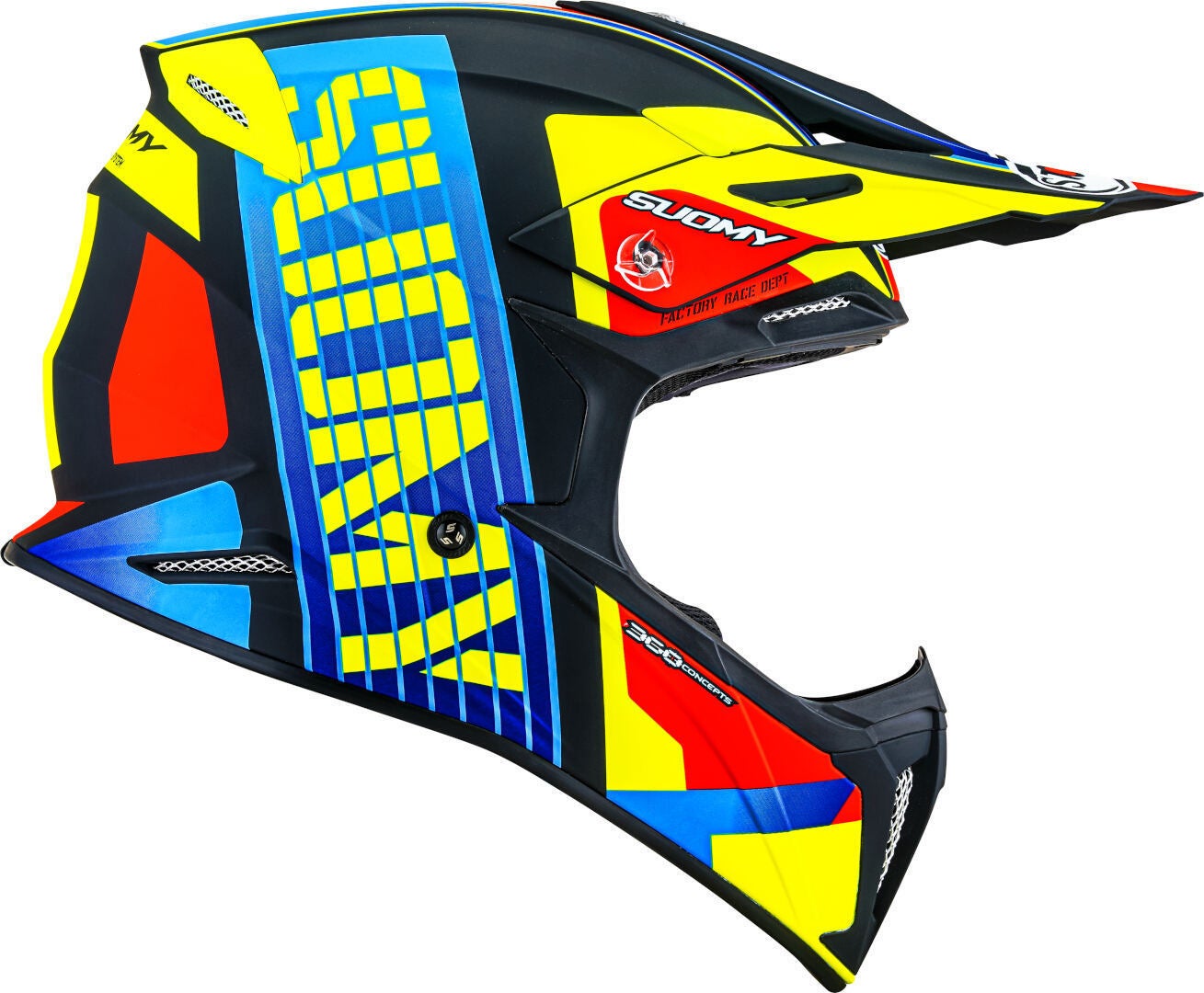 Suomy X-Wing Amped E06 Casco da motocross nero/blu/giallo XXL (63) Figura 6