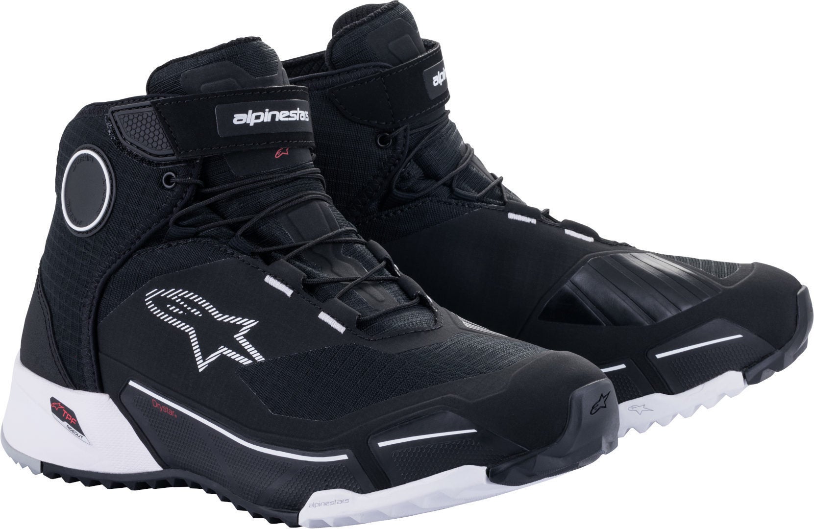 Alpinestars CR-X Drystar Motorcykel Sko Sort/hvid 9,5 (42,5) Figur 1