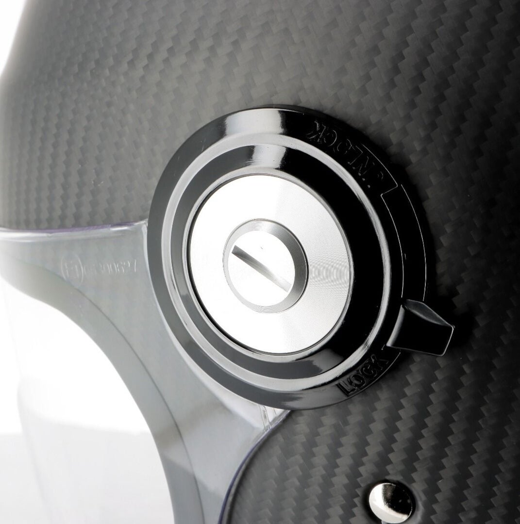 Side view of Helstons Naked Full Face Mat Carbon Helmet