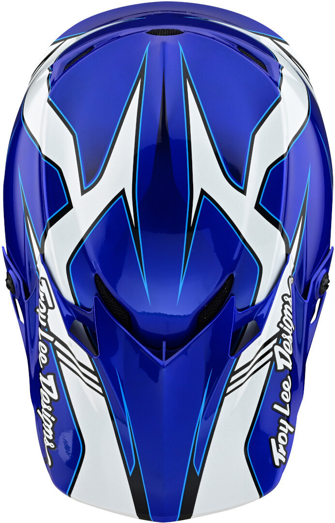 Troy Lee Designs SE4 Polyacrylite Matrix MIPS Cască de motocross albastru/argintiu XXL (62/63) Figura 8