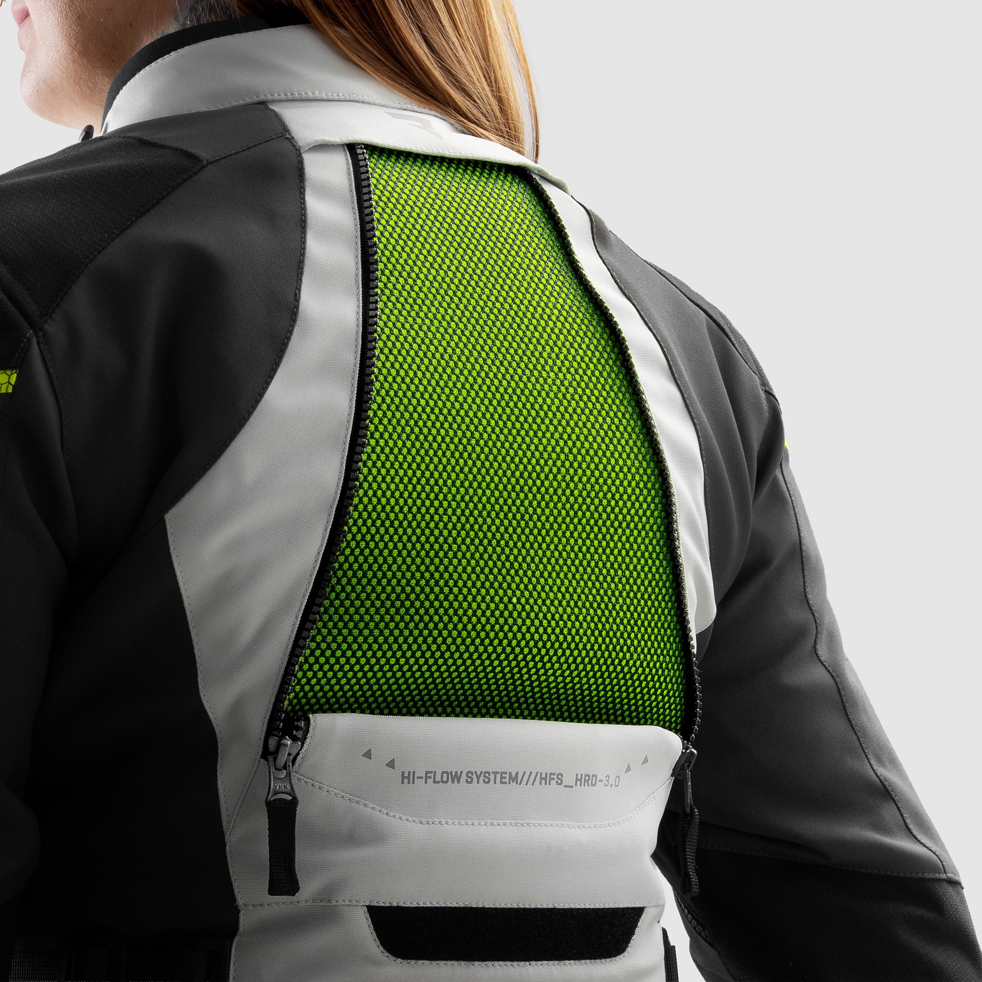 Side view of Rebelhorn Hardy 3.0 waterproof Ladies Motorcycle Textile Jacket