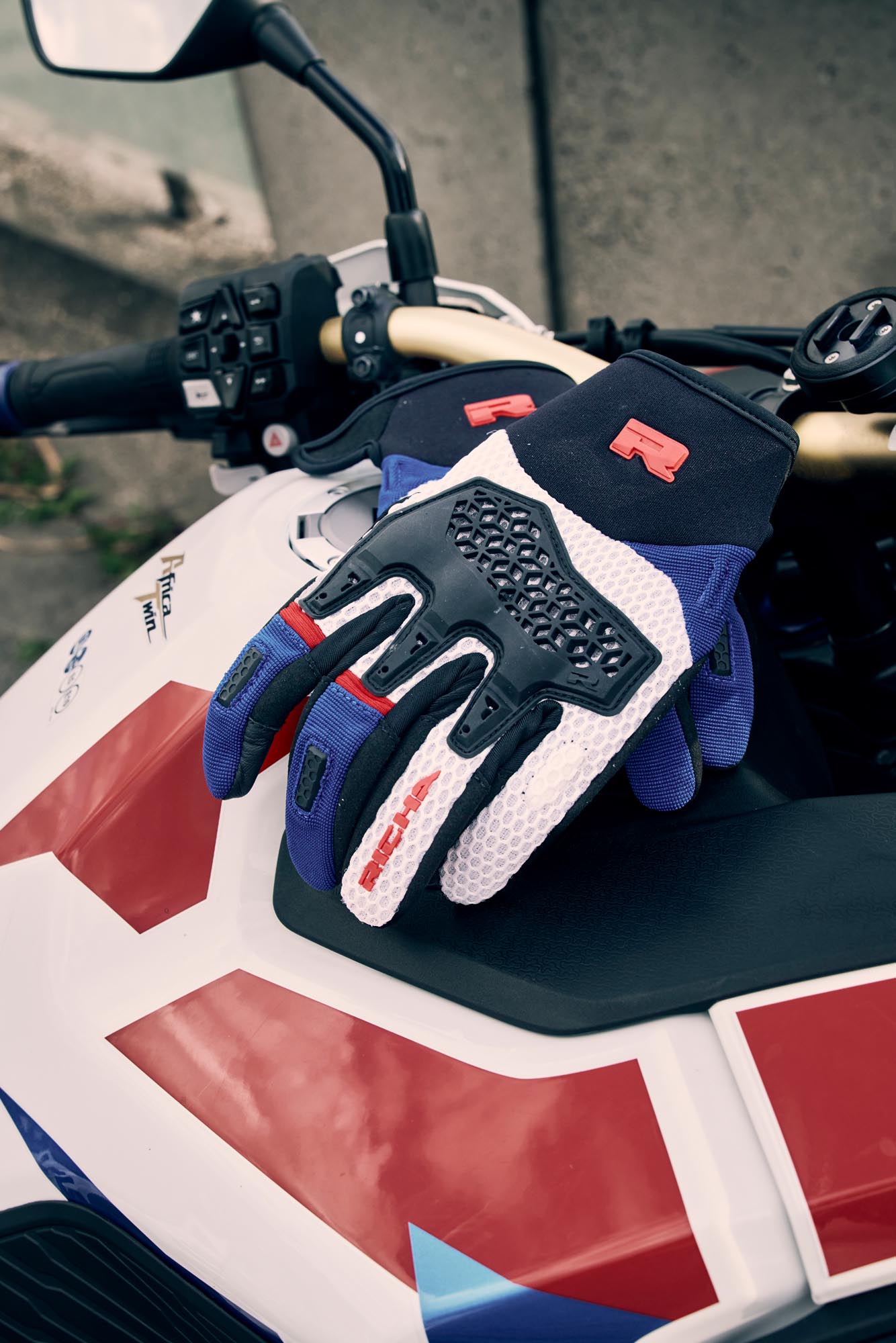 Richa Sandblast Guantes de moto Azul/Rojo XL Figura 5