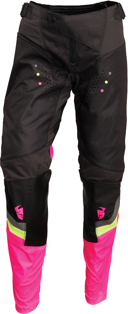 Thor Pulse Rev Pantaloni de motocross pentru doamne Gri/roz 7/8 Figura 1