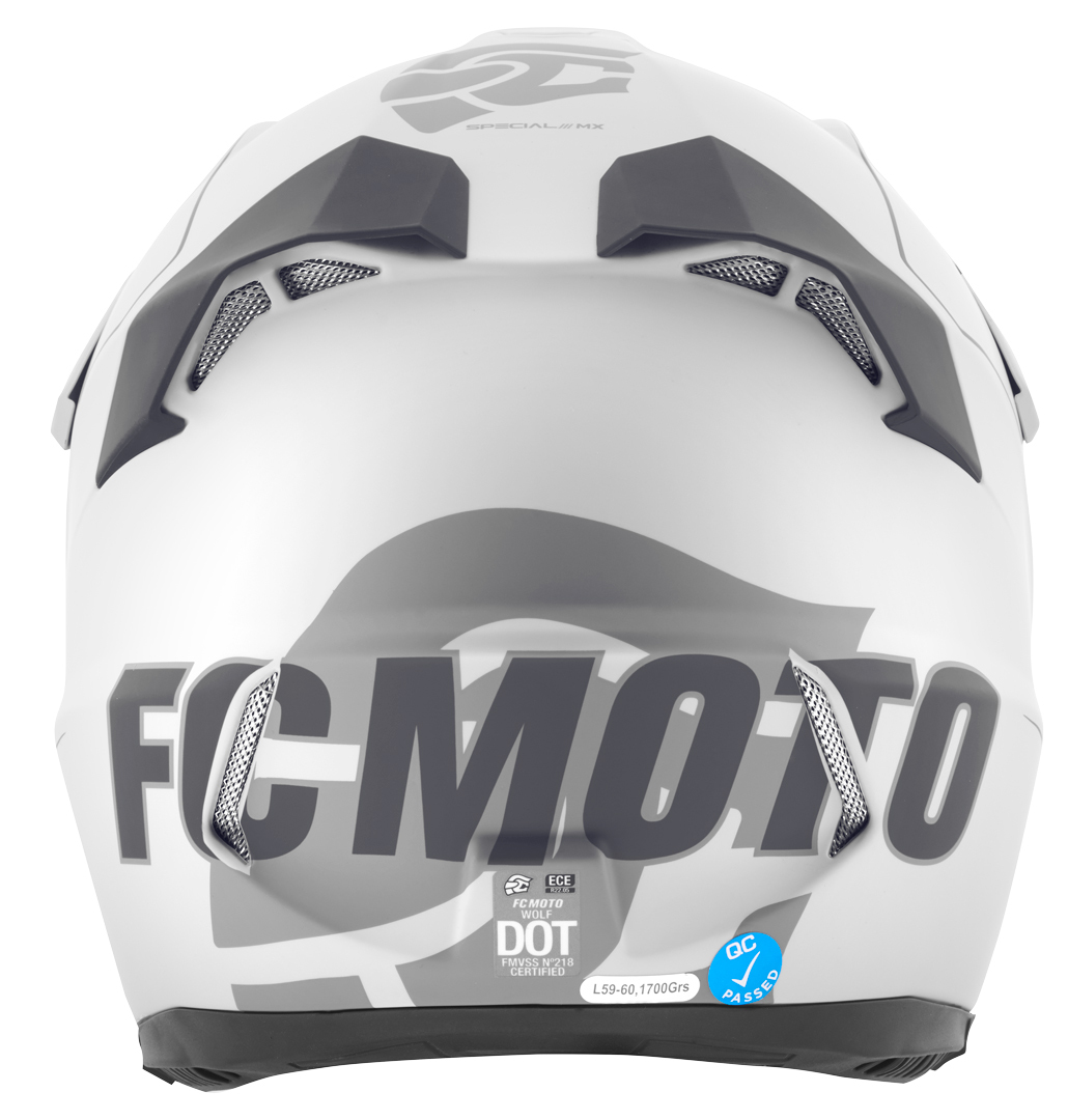 FC-Moto Merkur Straight Cască de motocross alb/gri XL Figura 5