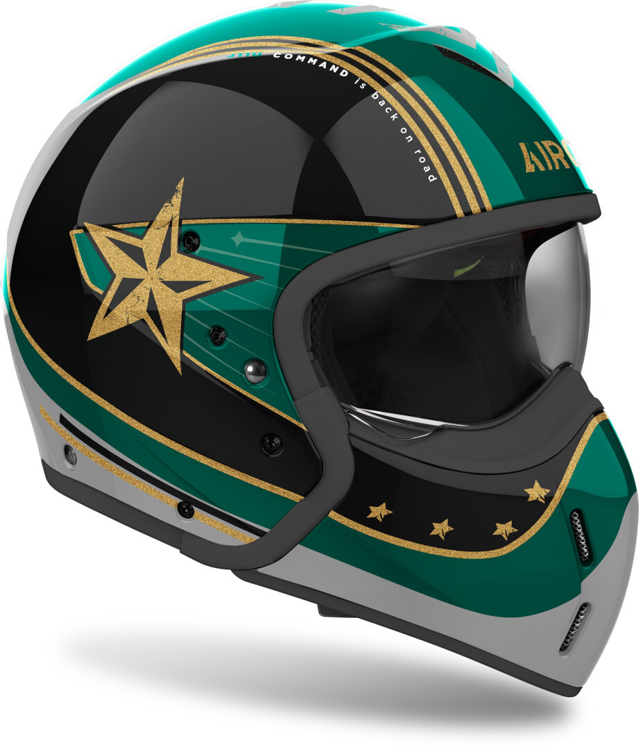 Airoh J110 Command Casco Jet negro/verde L (59/60) Figura 4