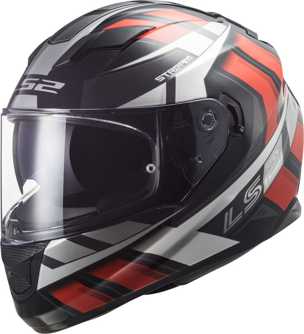 LS2 FF320 Stream Evo Loop Helm Zwart/Rood Verlies (59/60) Figuur 1