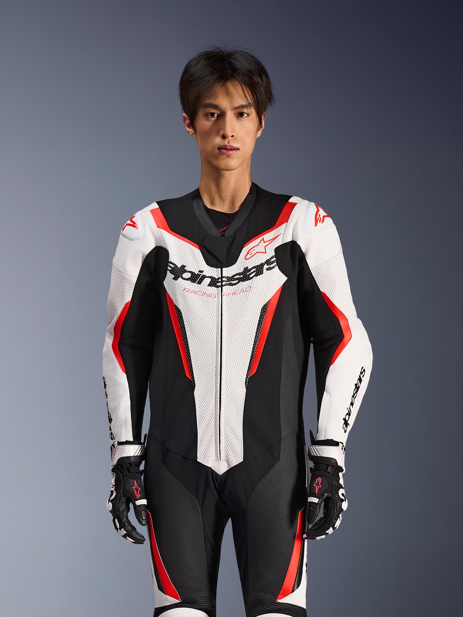 Side view of Alpinestars GP Force V2 1-Piece Motorcycle Leather Suit