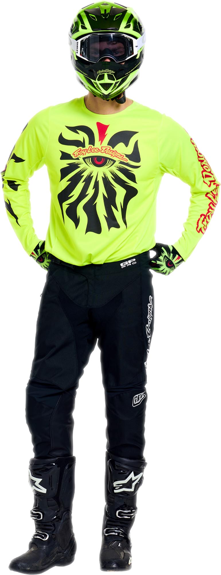 Troy Lee Designs GP Pro Cyclops Motocrosstrøje neongul XL Figur 15
