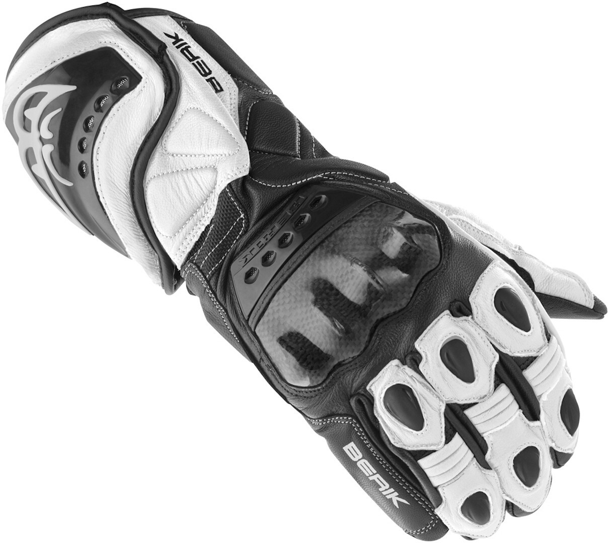 Berik TX-1 Motorcycle Gloves black/white S Figure 1