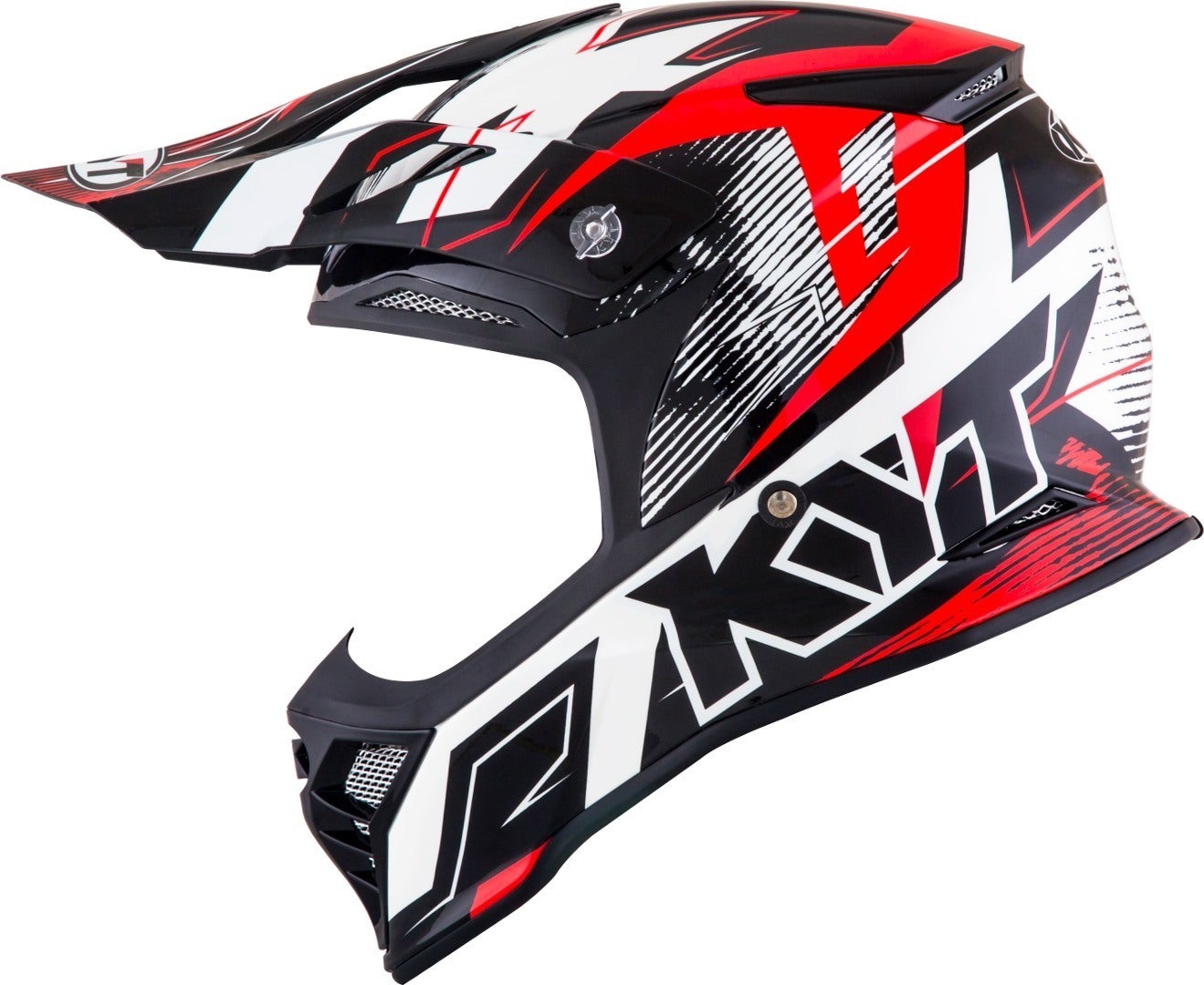 KYT Skyhawk Digger Motocross Helm weiß/rot L (59/60) Abbildung 5
