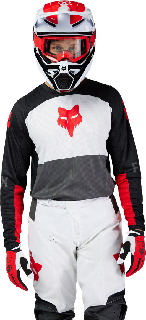 FOX 180 Flow Motocross Jersey weiß/rot L Abbildung 7