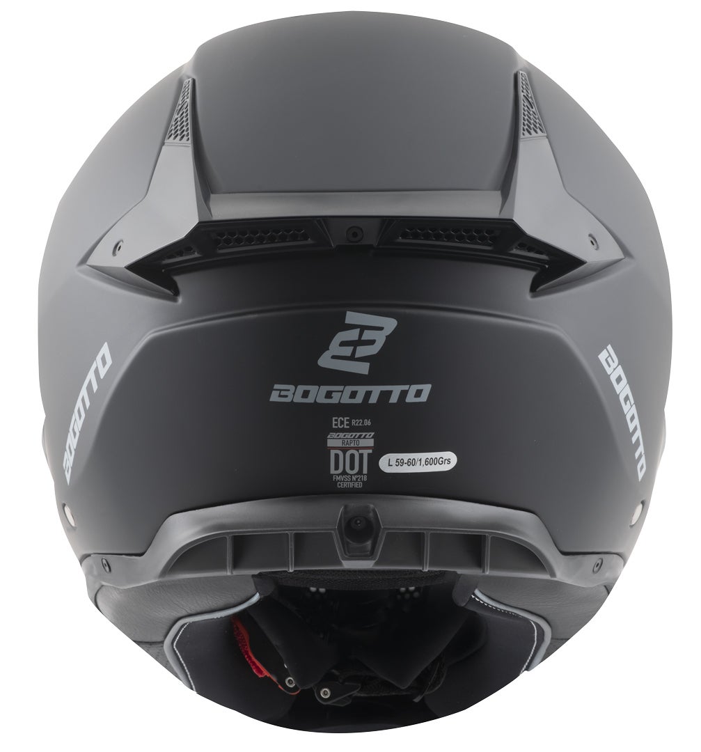 Bogotto Rapto Jaws Helm schwarz/grau matt 2XL Abbildung 6