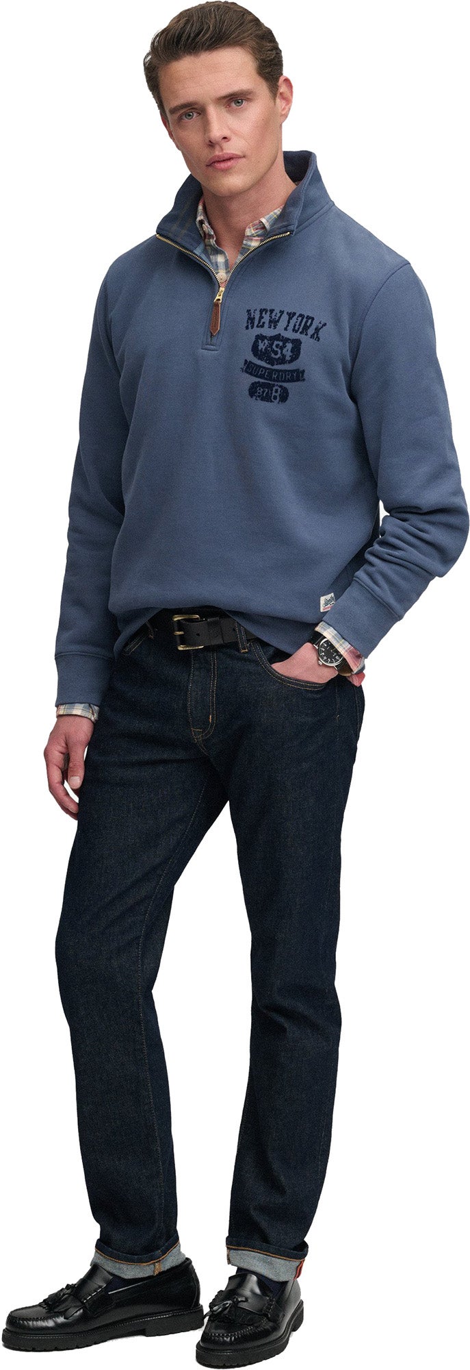 Superdry & Co Tonal Pulóver kék XL 4. ábra