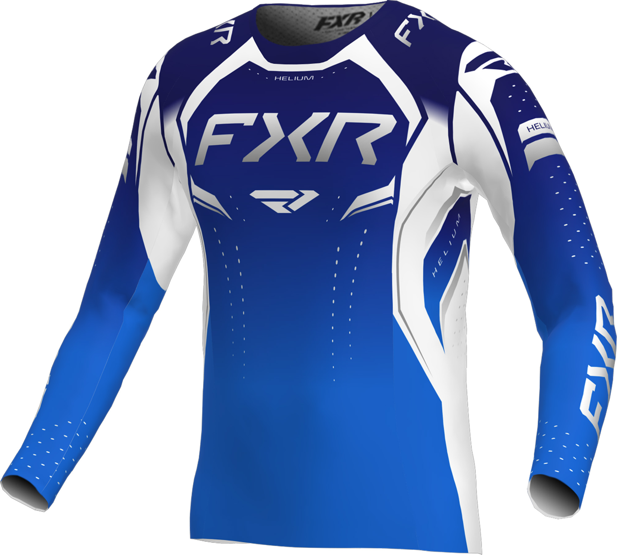 Fxr Men's Blue/White Helium Edge Motocross Jersey