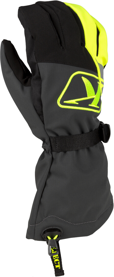 Klim Klimate Gauntlet Mănuși pentru snowmobile negru/gri/galben M Figura 1