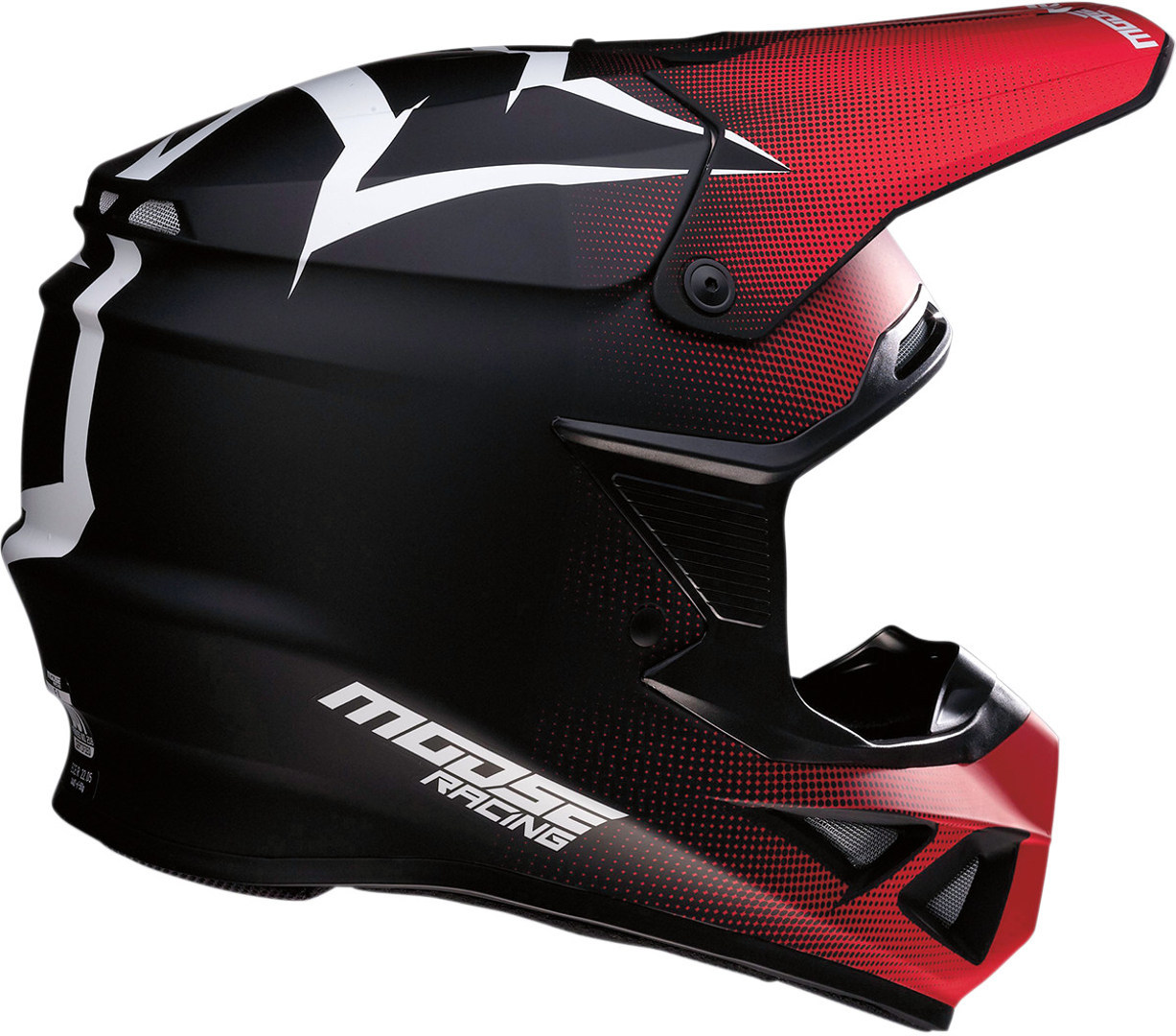 Moose Racing F.I. Agroid MIPS Cască de motocross Negru/Roșu S (55/56) Figura 2