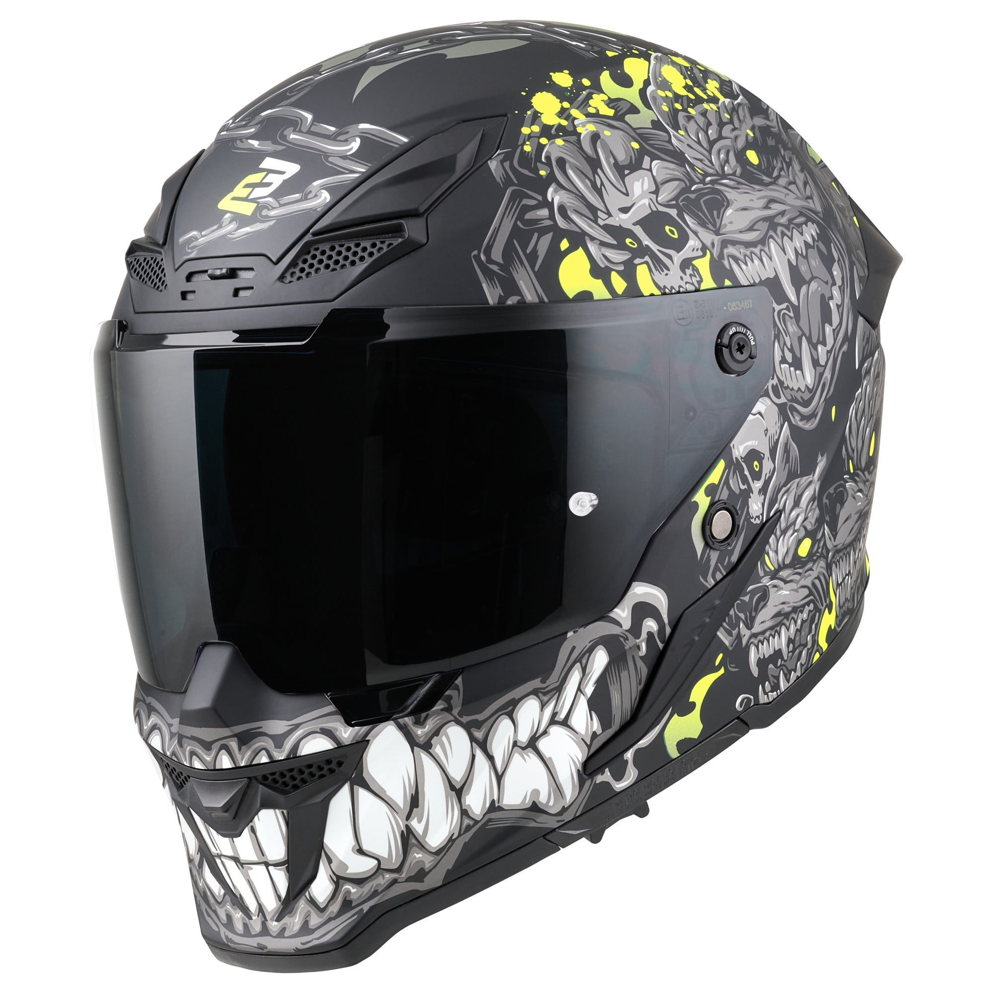 Bogotto Blade Gatekeeper Helmet black/grey/fluo-yellow L Figure 3
