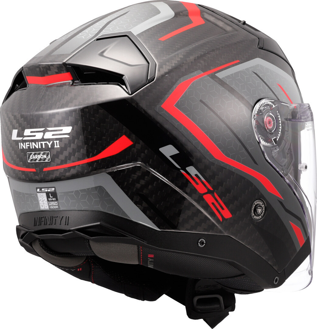 LS2 OF603 Infinity II Carbon Urus Cască cu reacție carbon/roșu XL (61/62) Figura 5