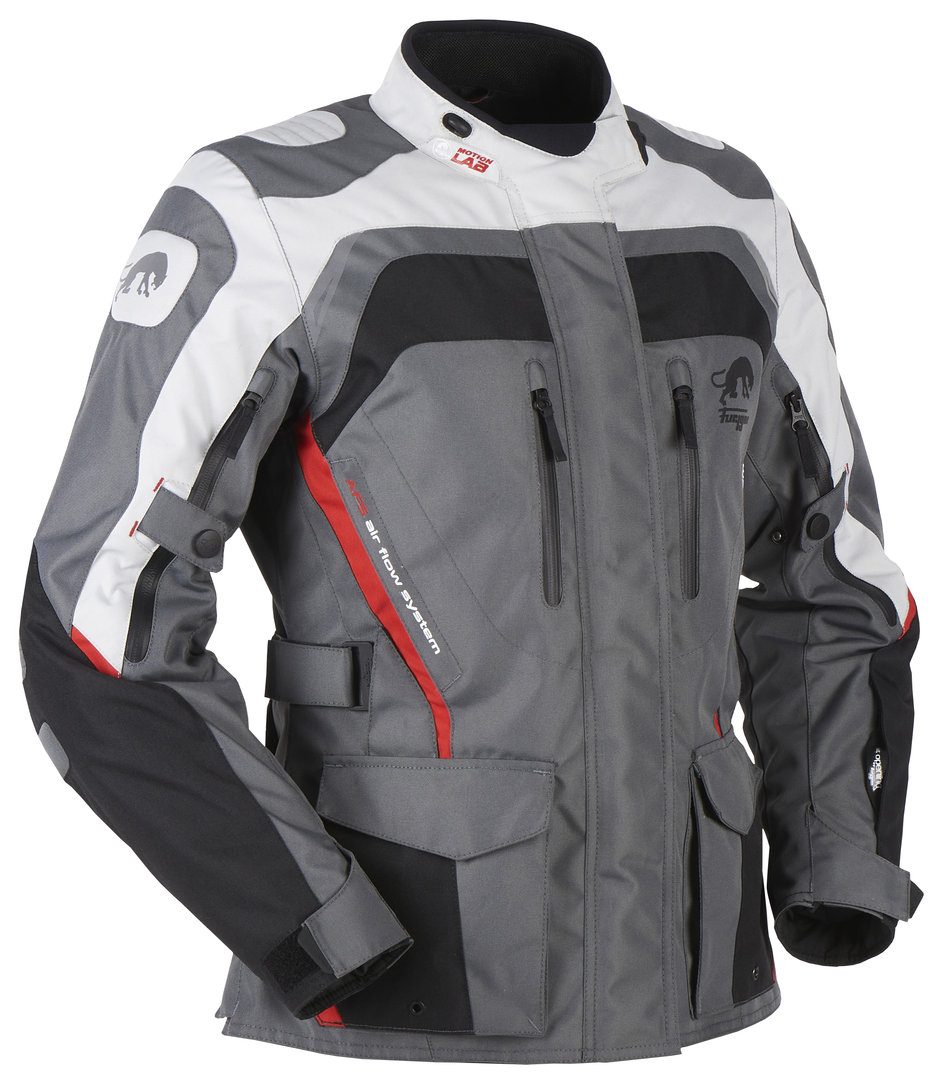 Furygan Apalaches Damen Motorcykel Textil Jacka svart/grå/röd XL Figur 4
