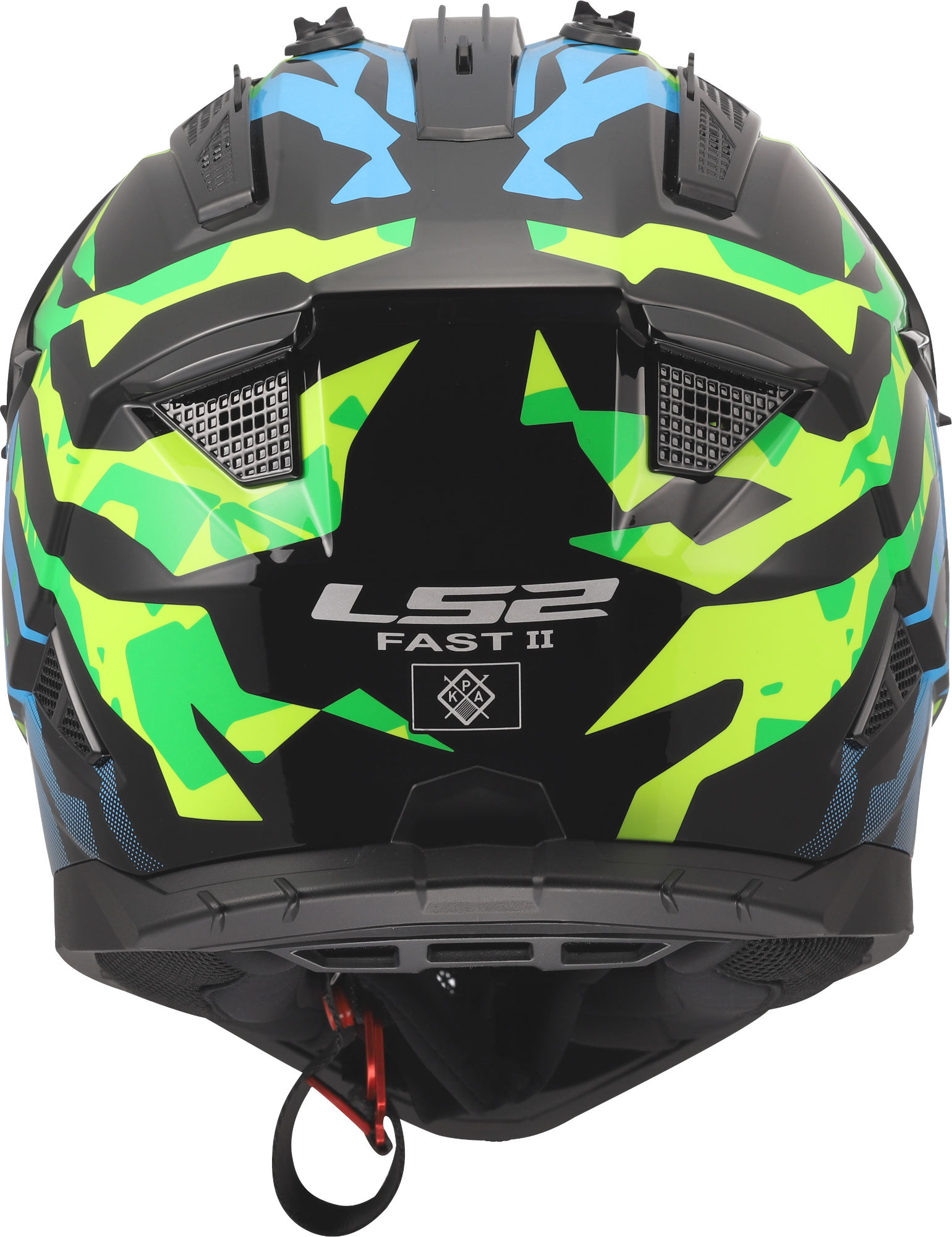 LS2 MX708 Fast II Grotesk Casco da motocross blu/verde L (59/60) Figura 4