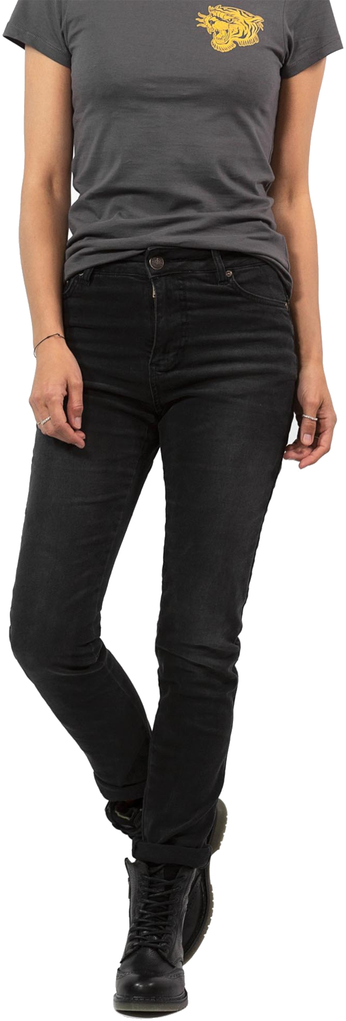 John Doe Betty High XTM Damer Jeans Sort 33 L32 Figur 4