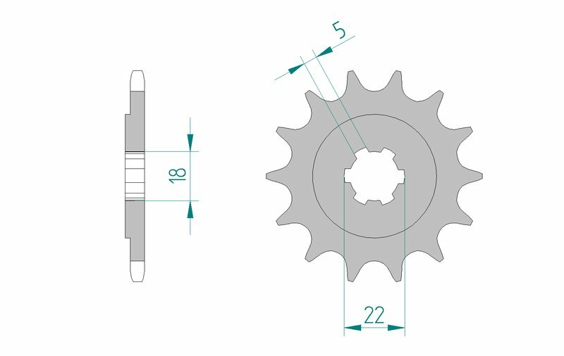 AFAM Pignon acier standard 24201 - 520 Figure 2